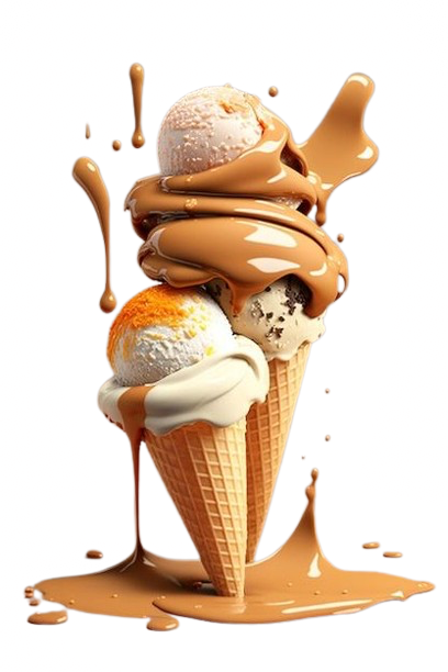 An Ai generated picture of two ice creams